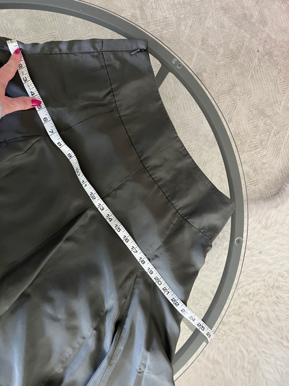 100% Silk Sundance charcoal Midi Skirt - Picture 11 of 12